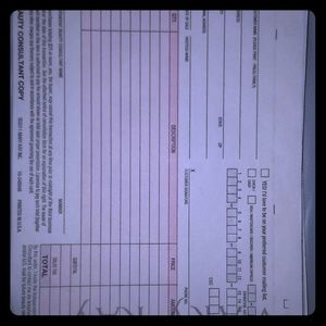 Mary Kay beauty consultant receipts